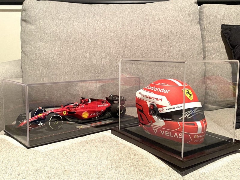 BBR Ferrari F1 + Signed 1/2 Mini Helmet 2022 Carousel 1