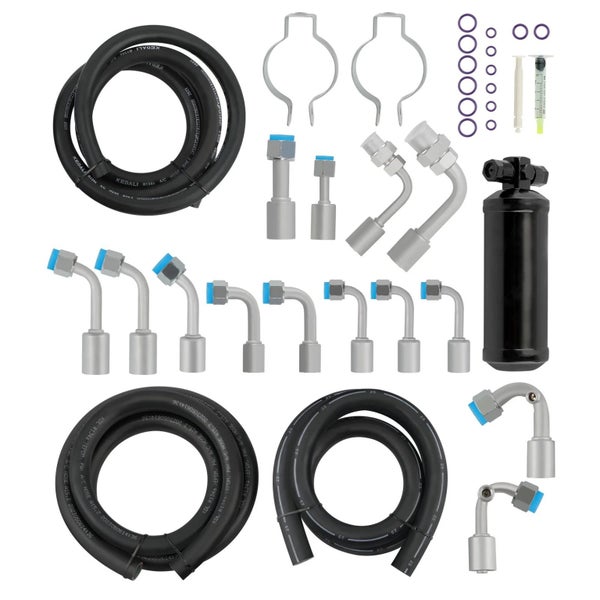 Universal 134a Air Conditioning AC Hose Line Kit w/ Fittings Drier Carousel 2