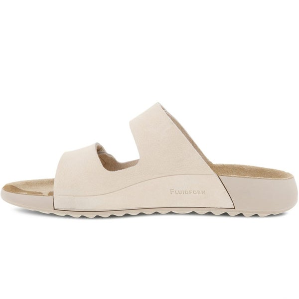 ECCO Womens Cozmo Flat Leather Sandals - Limestone - 5-5.5 UK (38EU) Carousel 2