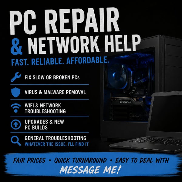 PC Repairs, Upgrades & Network Support Carousel 1