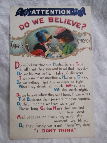 Attention Do We Believe - Orginal Old German Artist Postcard ..... PB7 3180 Carousel 1