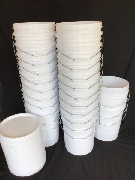 NEW 23x20 litre food grade plastic buckets / pails / polypails & lids Carousel 1