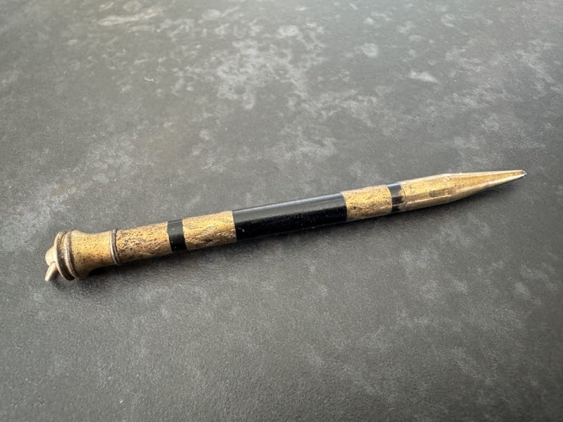 Antique Miniature Propelling Pencil - Alonzo Townsend Cross C. 1900 Carousel 1