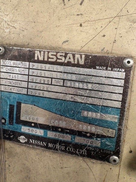 Nissan Forklift 1.6T Carousel 2