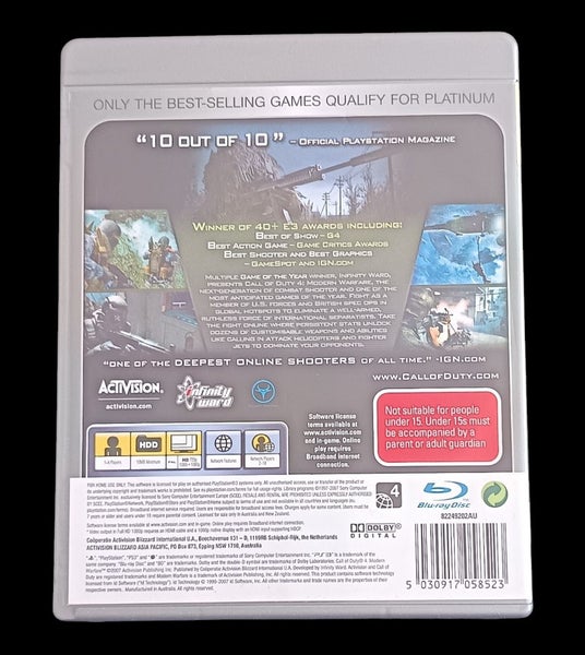 Call Of Duty 4 Modern Warfare PS3 * Mint *Complete Carousel 3