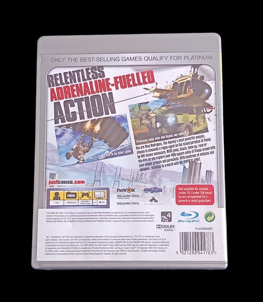 Just Cause 2 PS3 (Platinum) * Mint*Complete Carousel 3
