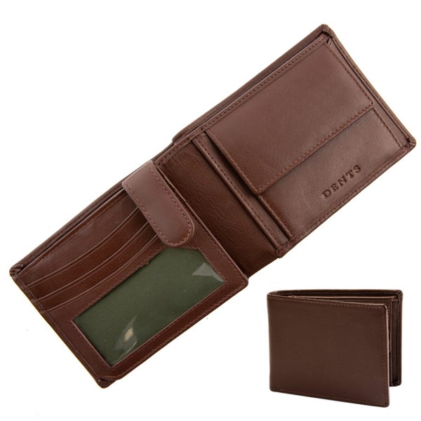Dents Nappa Leather Trifold Wallet with RFID Protection in English Tan Carousel 1