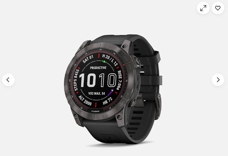 Garmin Fenix 7X Sapphire Solar Edition 51mm Carbon Grey DLC Titanium Carousel 1
