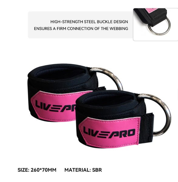 Livepro Ankle Cable Cuff Pink x 2 Carousel 2