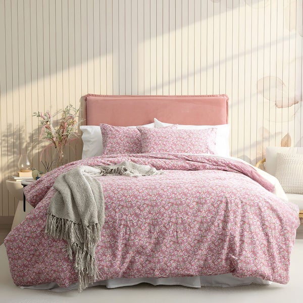 Park Avenue 175 GSM Egyptian Cotton Flannelette Quilt Cover Set Super King Ditty Carousel 3