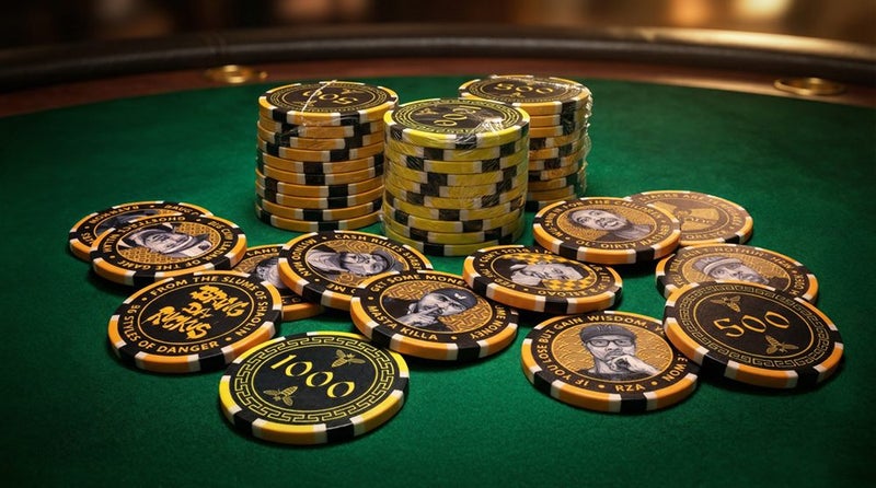 Wu-Tang Clan Ceramic Casino Spec Poker Chips - $1000 Denomination Set 10 x chips Carousel 4