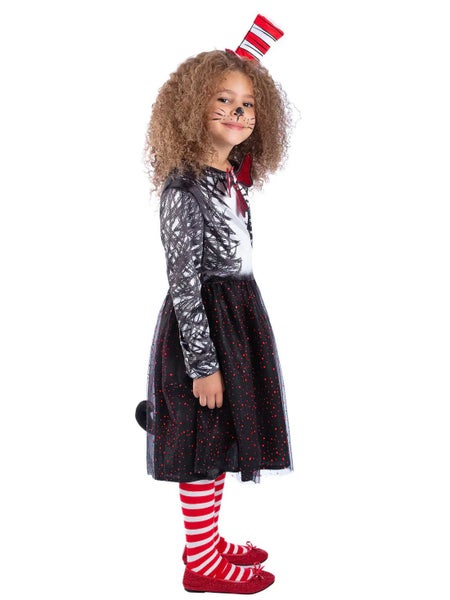 Dr Seuss Cat In The Hat Costume Dress for Girls Carousel 2