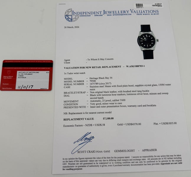 Tudor Heritage Black Bay 36mm Automatic Stainless Steel Watch Carousel 8