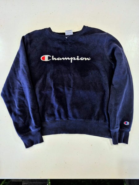 Champion Crewneck Sweatshirt – Size M – Navy – Vintage Washed Look Carousel 1