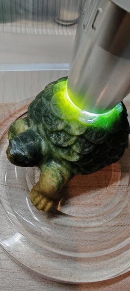 100% Nature Greenstone / Nephrite jade Money Turtle carving Carousel 2