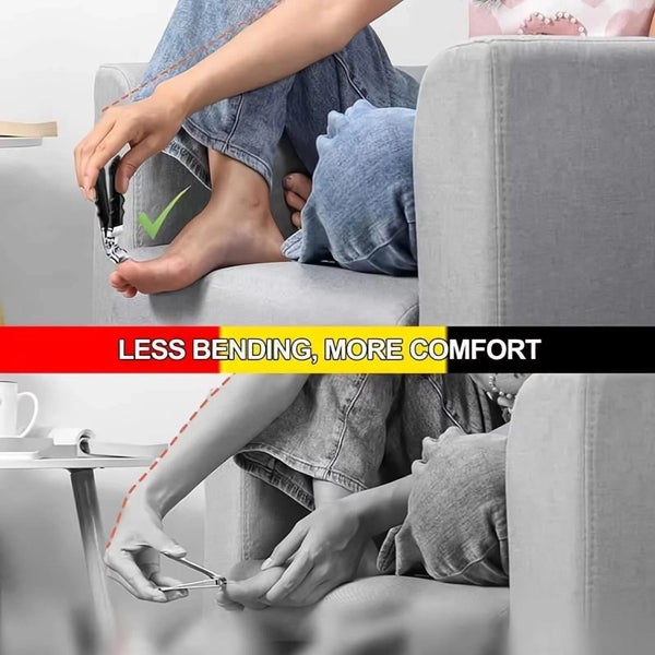 Long Handle Ergonomic Toenail Clipper for Seniors - Angled Head, Thick Toenails Carousel 6