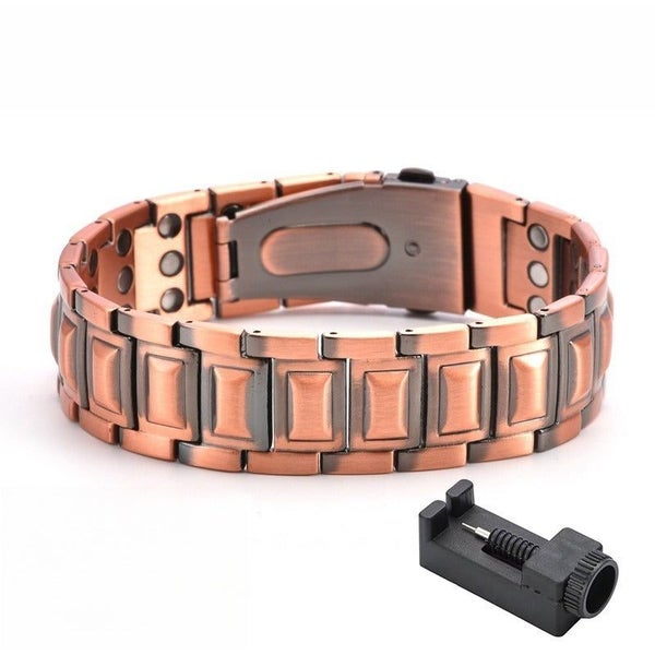 3X Pure Copper Magnetic Therapy Bracelet Arthritis Pain Relief Men Healing Carousel 1