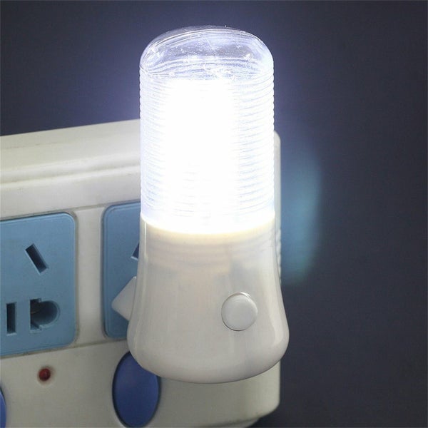 1 x LED Night Light Wall Plug-in Bright Light White Saving Energy AC Powereds Carousel 6