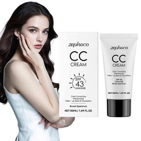 2pcs Color Correcting CC Cream with SPF 43 Sunscreen Moisturizing Foundation ... Carousel 1