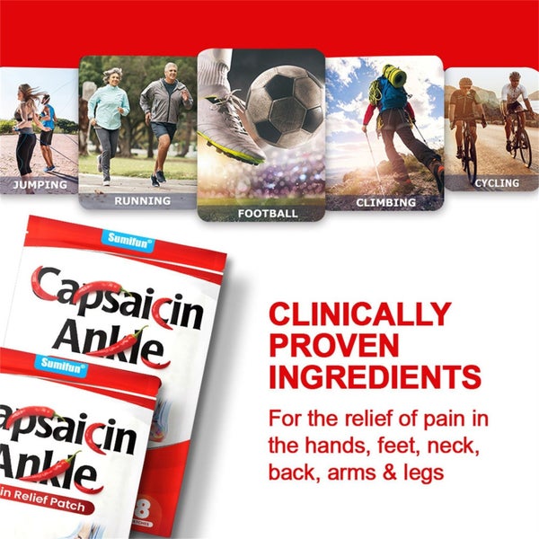 24PC Capsicum Plaster Patches Pain Relieving Muscle Relief Injury Heat Therapy Carousel 2