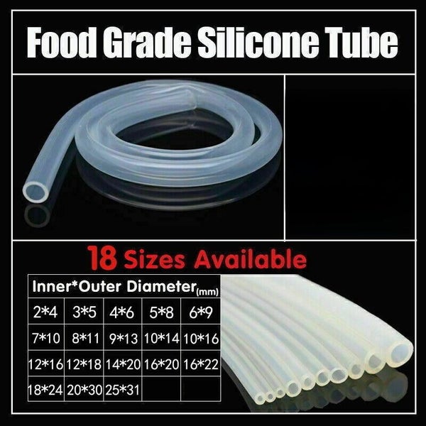 Transparent Silicone Rubber Tube Food Grade Hose Clear Soft for Beer Milk NEW Carousel 1