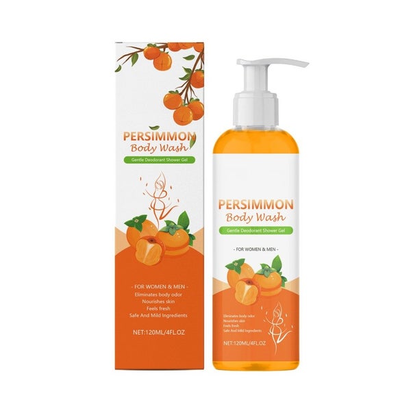 2pcs Persimmon Body Wash For Old People Smell Persimmon Body Wash Body Odor S... Carousel 1