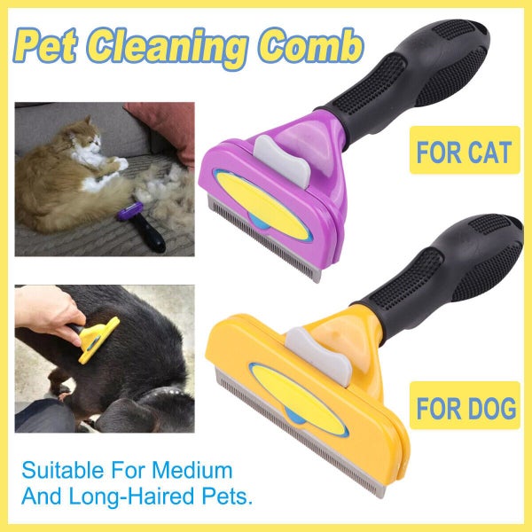 Pet Hair Removal Brush Deshedding Tool for Cats Dogs Grooming Comb Fur Remover Carousel 1