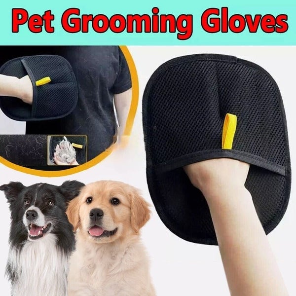 Two-way Pet Static Hair Removal Gloves Reusable Static Dust Brush Home Cat Dog Carousel 1