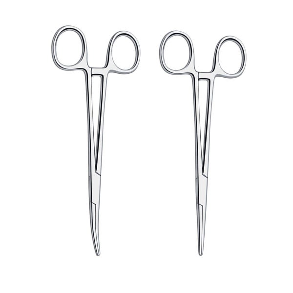 14cm Pets Grooming Ear Hair Puller Curved Locking Tweezer Hemostat Forcep Carousel 18