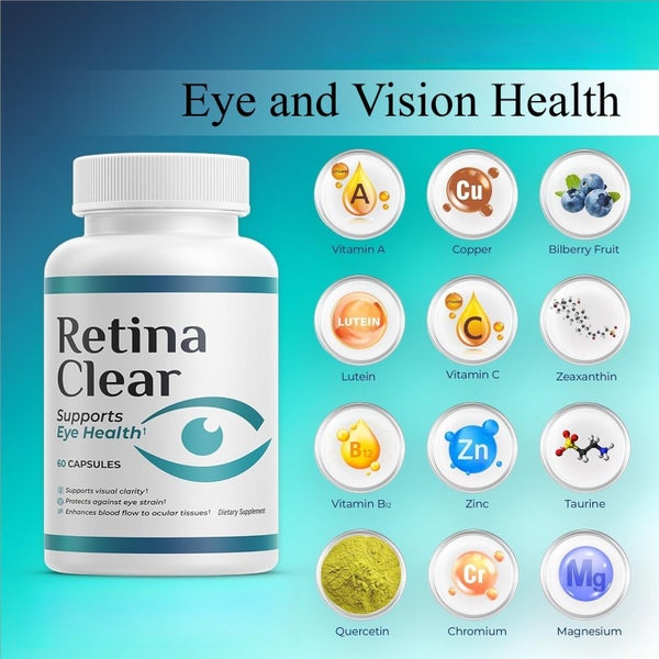 Retina Clear Vision Support Supplement - Eye Health Formula with Lutein, Zeaxant Carousel 1