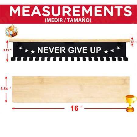 Trophy Display Board Trophy Holder with Hooks to Showcase Medal Carousel 2