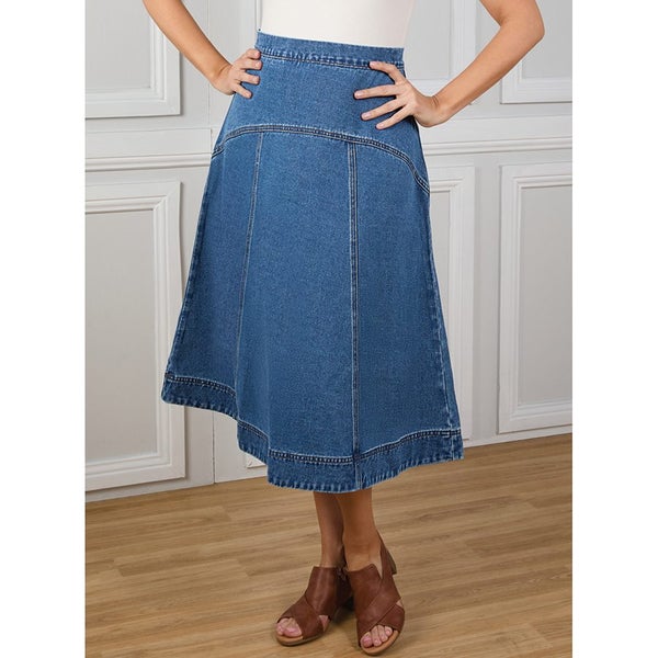 Figure Flattering Denim Skirt - Size 20 - Blue Stone Wash Carousel 1