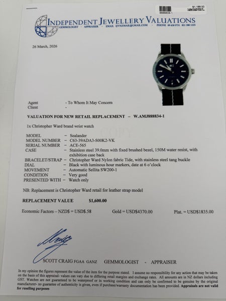 Christopher Ward Sealander Automatic Stainless Steel Watch Carousel 6