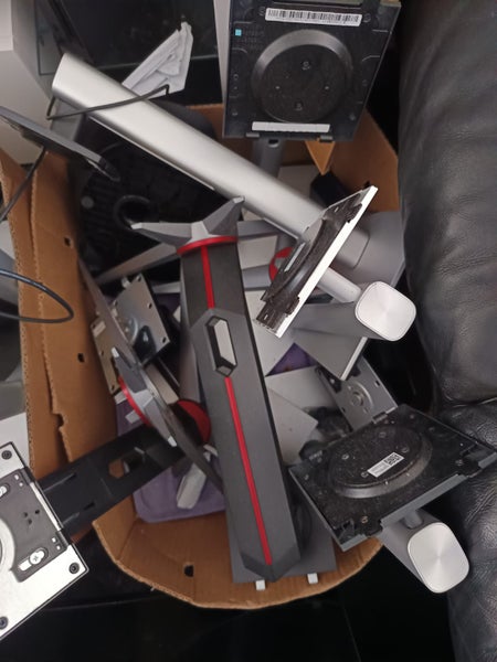 Box of Various Monitor Stands Carousel 1