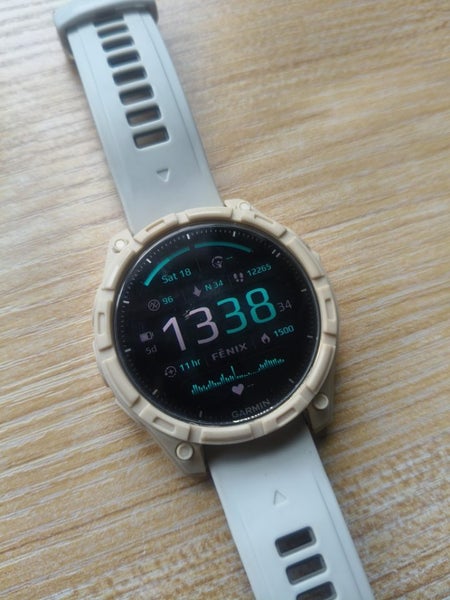 Brand New, Silicone Bumper Case for Garmin Fenix 8, 43mm, beige Carousel 2