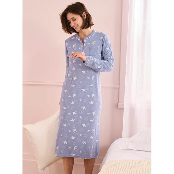 Thermal Printed Nightie - M (12-14) - Grey Carousel 2