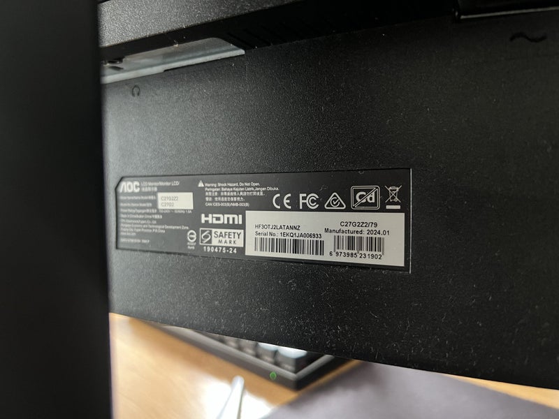 AOC monitor 27G2Z2/79 for parts Carousel 2