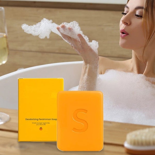 2pcs Swarva Persimmon Soap Bar Body Odor Control Deodorant Soap For Men & Women Carousel 1