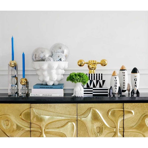 Jonathan Adler Rocket Decanter Gin w / Real Gold Lustre 677ml Carousel 2