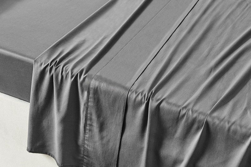 Brosa 500TC Cotton Sateen Bed Sheet Set (Charcoal, Double) Carousel 2