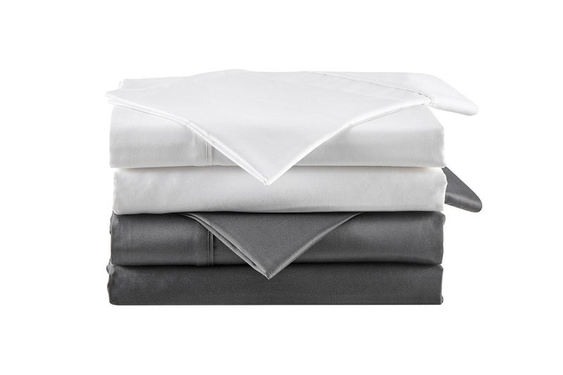 Brosa 500TC Cotton Sateen Bed Sheet Set (Charcoal, Double) Carousel 5