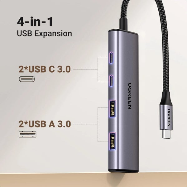 UGREEN USB-C to 4 Ports Hub Splitter USB-C To 2x USB-A & 2x USB-C [UG-15395] Carousel 2