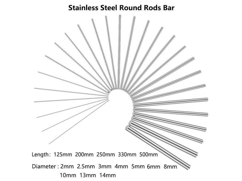 1-5pc Metric Round Stainless Steel Rod For DIY Craft Tool Carousel 1