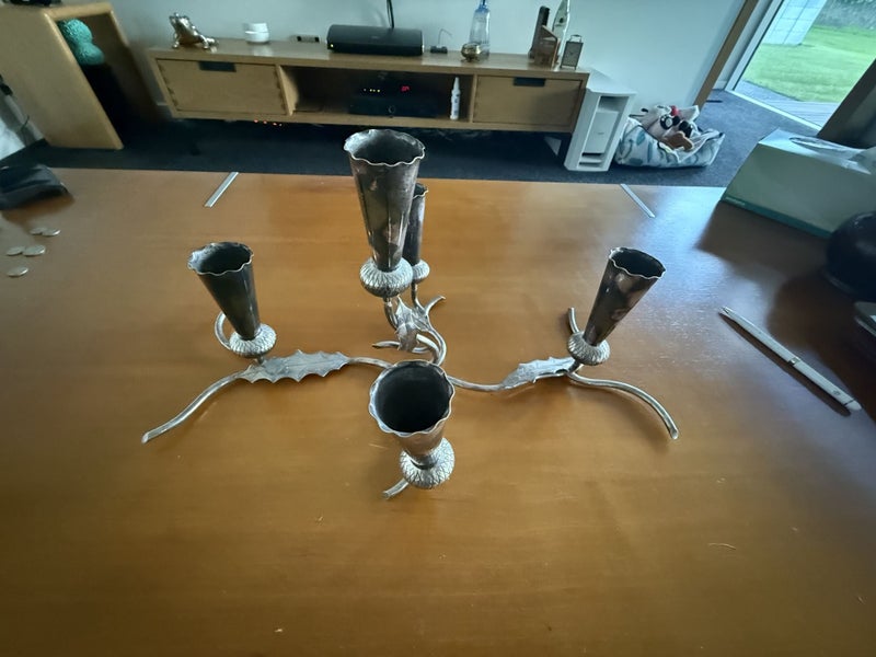 Silver Plate 5 point Candelabra Carousel 2