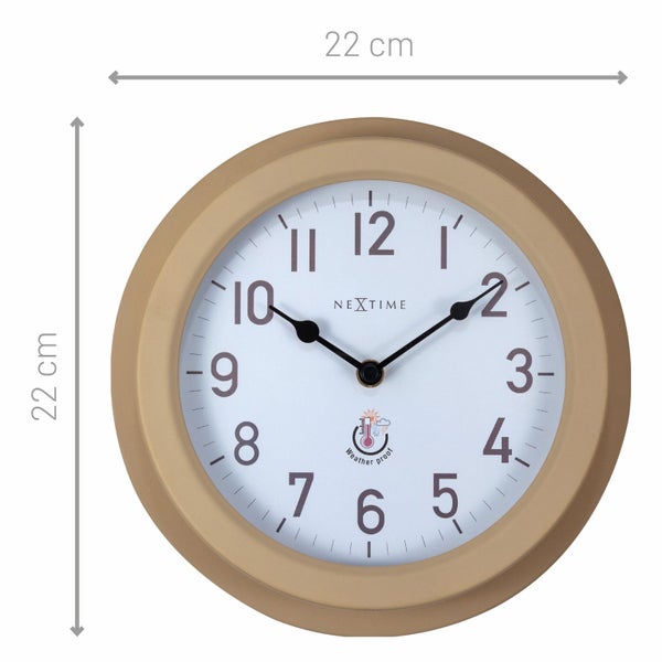 Nextime Poppy Outdoor Wall Clock In Brown Weatherproof Metal Design Carousel 2