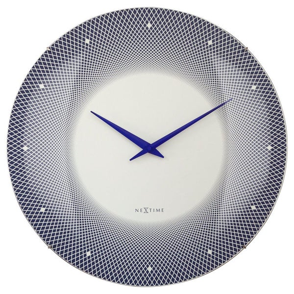 Nextime Deep Wall Clock 50Cm Blue Carousel 1