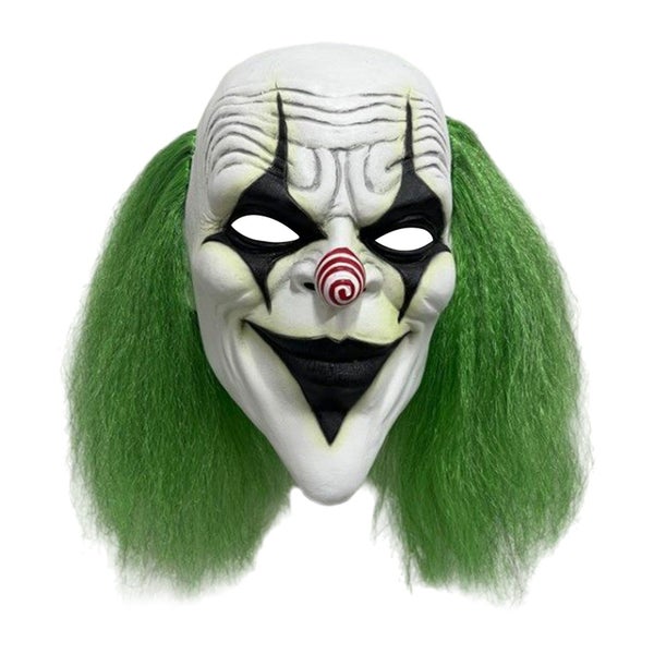 Scary Halloween Clown Mask with Green Glow in the Dark Adult Clown Mask Carousel 1