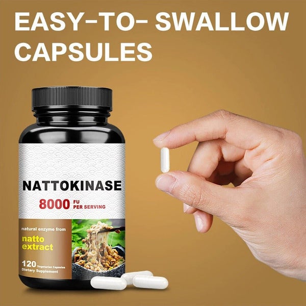 Nattokinase 8000FU - Blood Flow, Heart & Cardiovascular Health, High Quality 120 Carousel 5