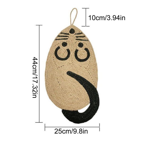 Cat Scratcher Scratching Mat Natural Sisal Mouse Shape Hanging Scratching Toy Carousel 2
