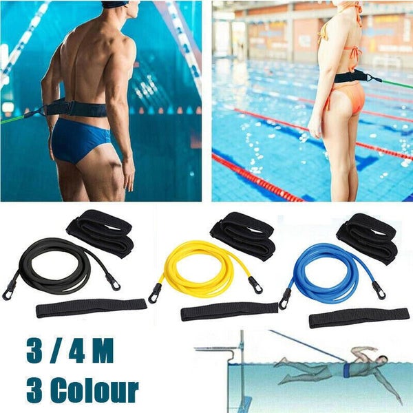 4M/3M Swim Trainer Belt Swimming Resistance Tether Leash Pool Training Harness Carousel 1